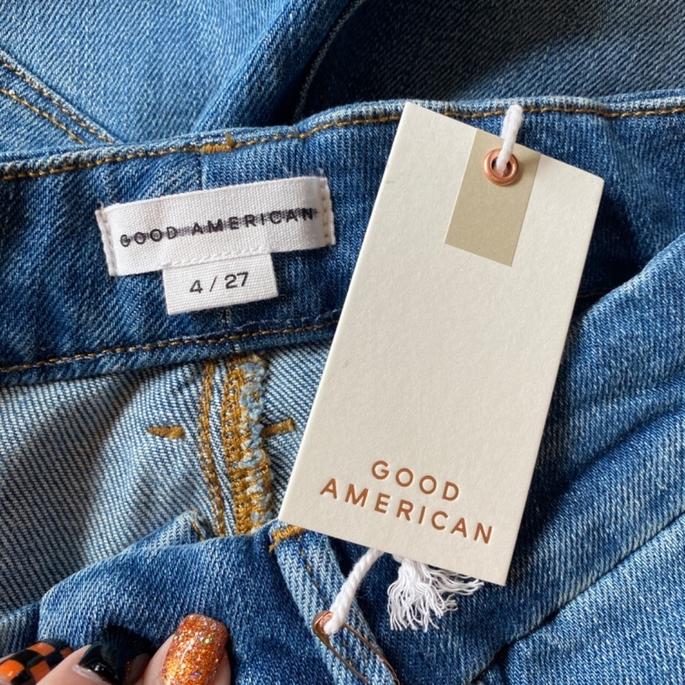 New! Good American Good Curve Straight Jean in Indigo nwt 33906 - Picture 13 of 16
